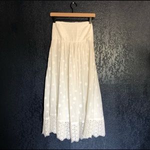 Catherine Malandrino White Strapless Cotton Dress